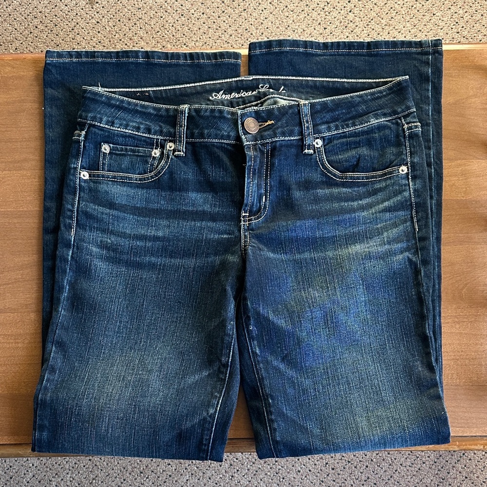 American Eagle Outfitters Dark Blue Denim Jeans - Picture 2 of 6